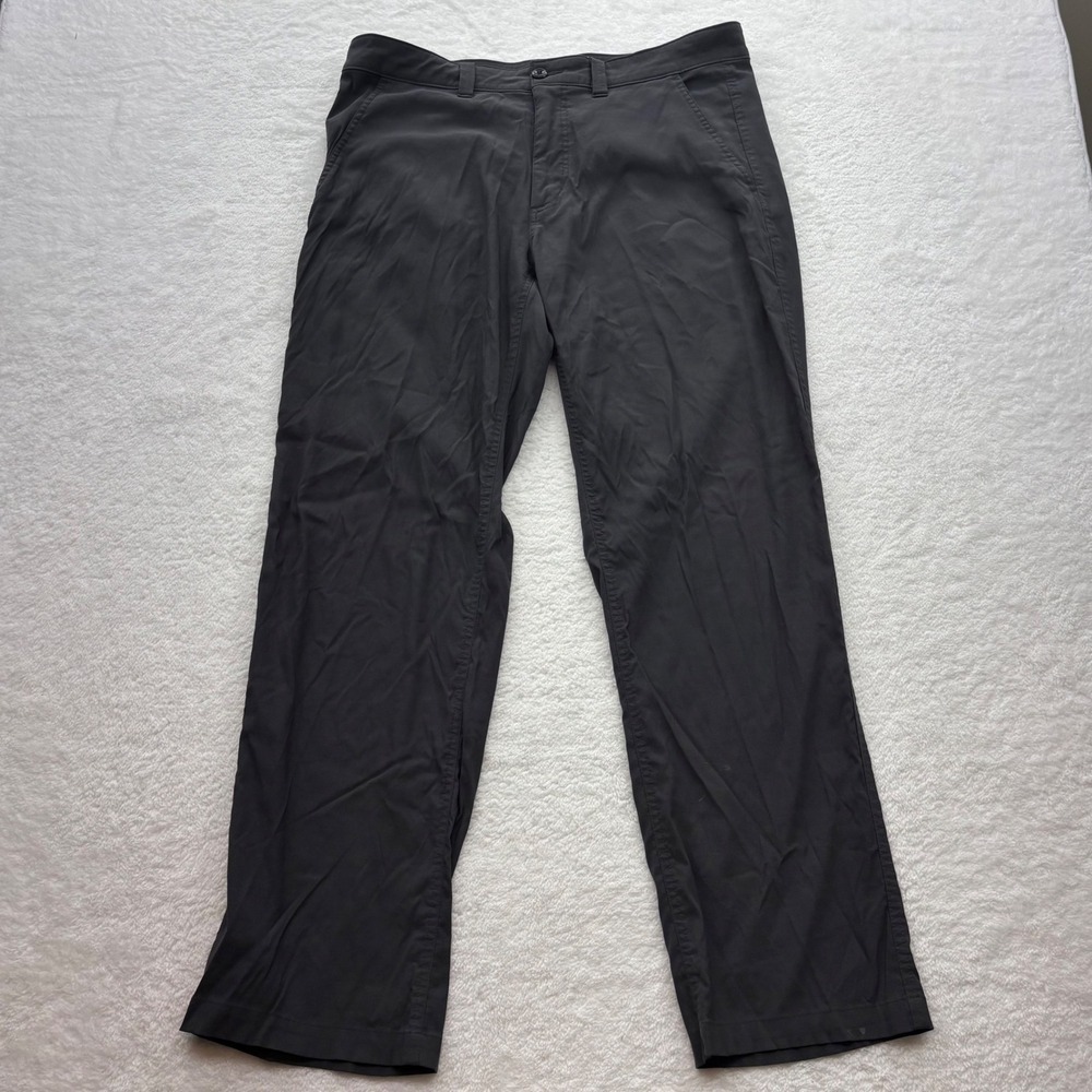 Eddie Bauer Travex Mens 35x32 Charcoal Gray Straight Leg Travel Hiking Pants